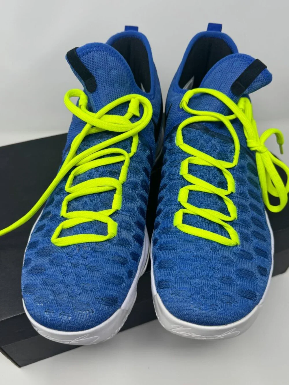 Nike KD 9 Elite Blue Volt Basketball Shoes Size 10 w/ Box
